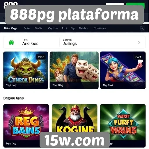 Variedade de jogos disponíveis no 888pg